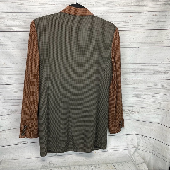 🍁 Vintage The Limited Blazer Harlequin Oversized Jacket Coat Made in USA Sz S - Picture 2 of 8